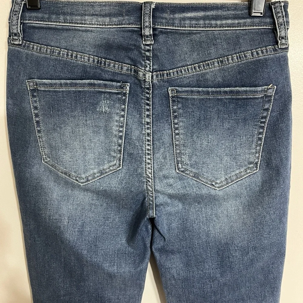 We The Free Women's Distressed Skinny Jeans‎ Raw Fringe Hem Size 28 Ankle Length